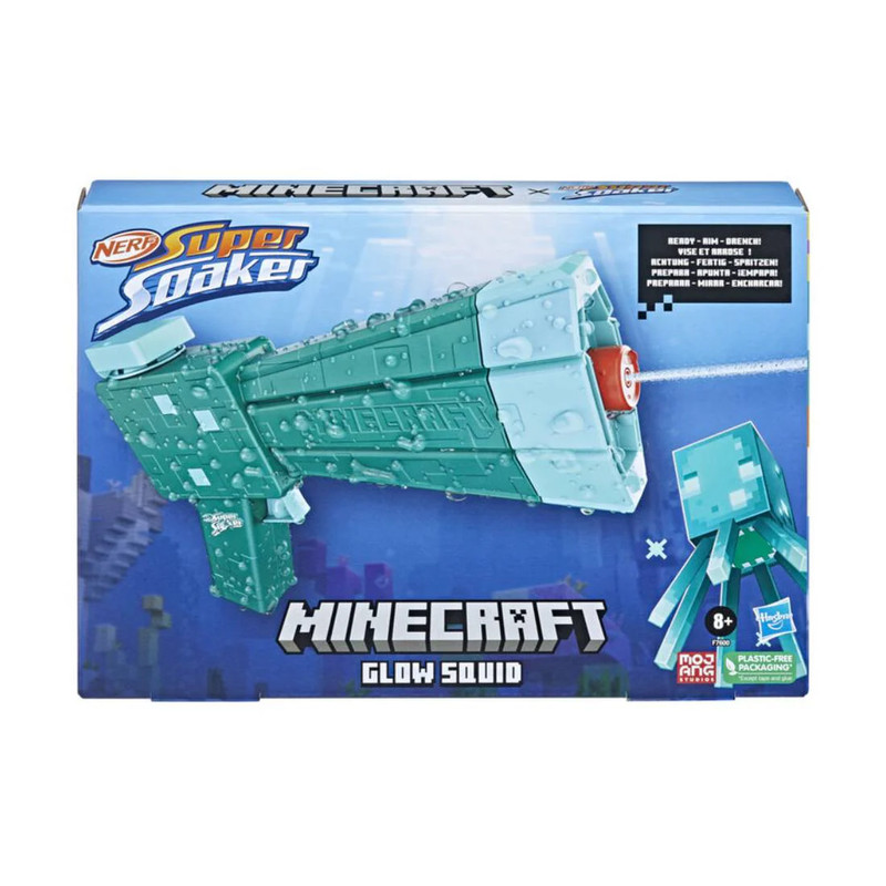 Minecraft Nerf Super Soaker Glow Squid Water - ألعاب